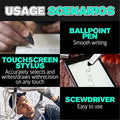 Functional Tool Pen With Mobile Phone Holder And Screwdriver