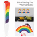 Rainbow Plastic Foldable Hand Held Fans
