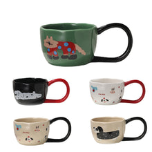 11.5oz Novelty Cute Big Handle Ceramic Coffee Mug