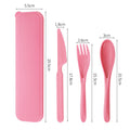 3 Pieces Wheat Straw Cutlery Utensil Set