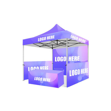 10'X10'Canopy Tent(Full Roof + 3 Full Walls +Fitted Table Cover)