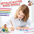 Color Changing Metallic Glitter Wooden Pencil