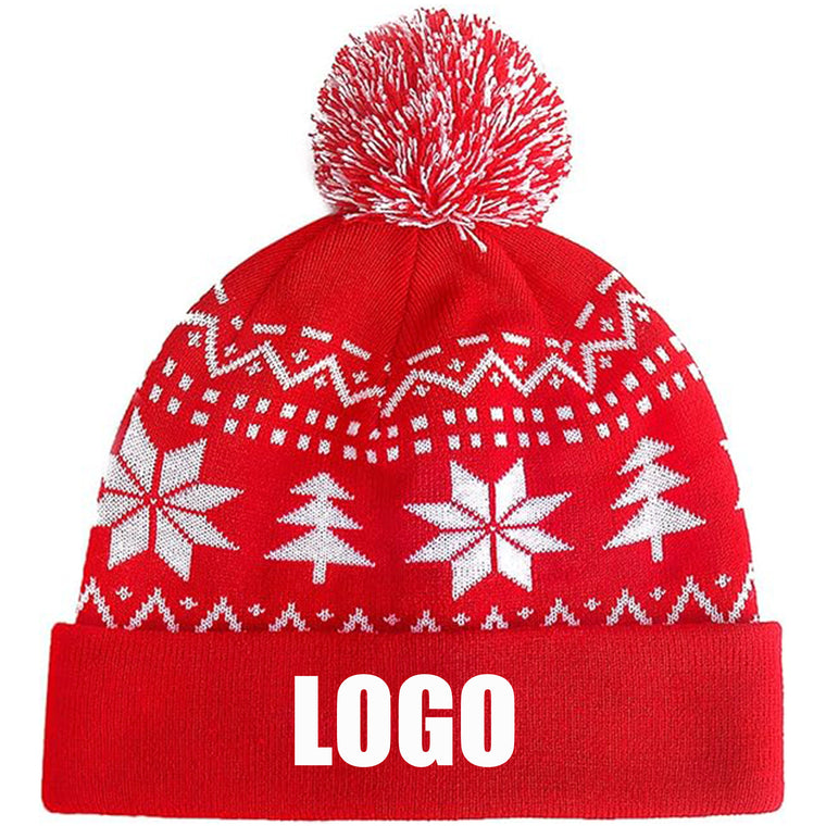 Acrylic Fiber Knitted Santa Hat