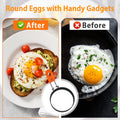4 Pcs Folding Handle Stainless Steel Omelette Ring Set