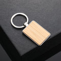 Bamboo-Metal Keychain