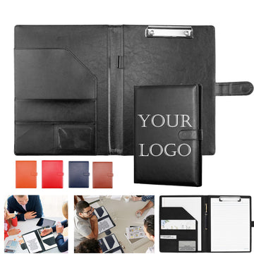 A4 Pu Leather Clipboard Folder With Magnetic Closure