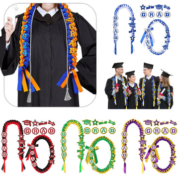 Graduation Ribbon Lei Necklace For Celebration