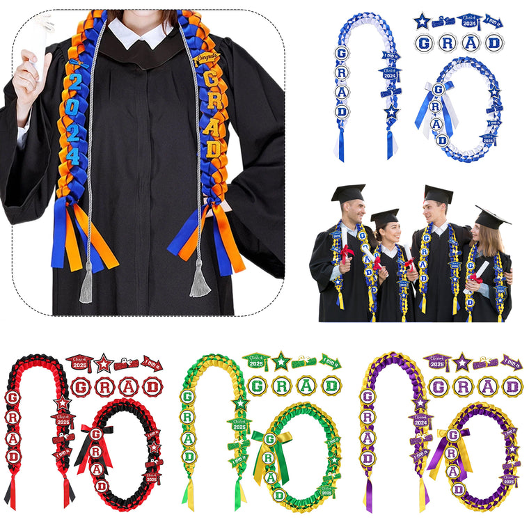 Graduation Ribbon Lei Necklace For Celebration