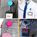 Colorful Badge Holder Retractable Clip