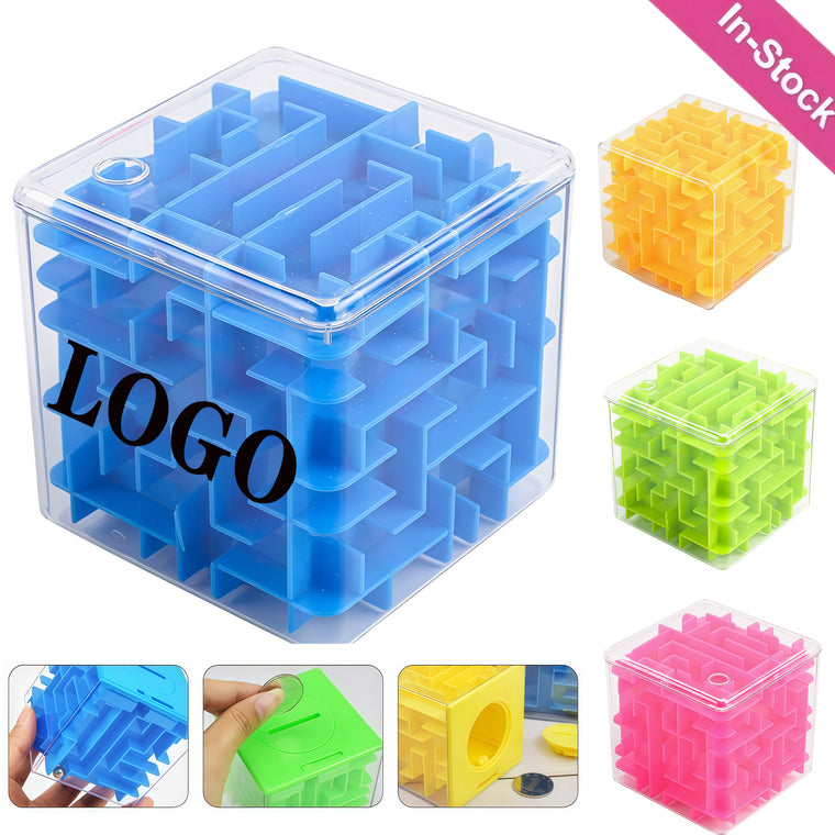 Mini 3D Maze Cube with Rolling Ball