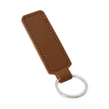 Rectangular Pu Leather Keyring With Metal Ring