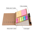 Spiral Notebook With Sticky Notes And Pen