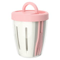Plastic Fresh Fruit Salad Storage Cup W/ Lid & Folding Fork