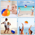 12" Six Color Inflatable Beach Ball