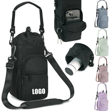Outdoor Sports Water Bottle Bag With Strap