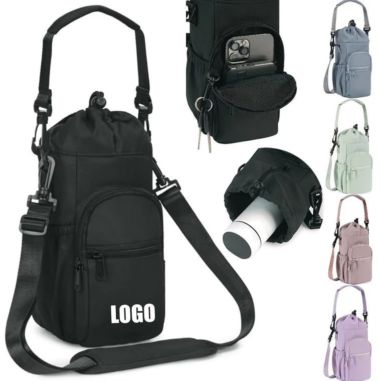 Outdoor Sports Water Bottle Bag With Strap