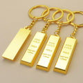 Custom Gold Bar Keychain Metal Pendant Souvenir Keyring
