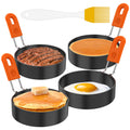 4 Pcs Folding Handle Stainless Steel Omelette Ring Set