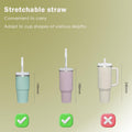 Expandable Stainless Steel Straw With Case