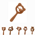 Wooden Animal Baby Hand Bell Toy