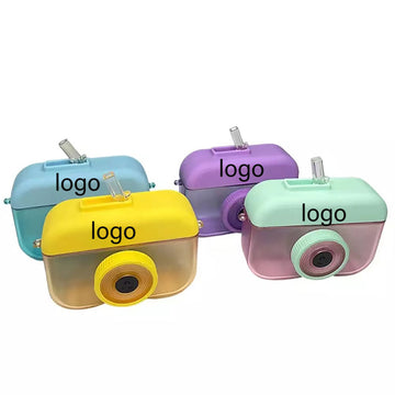 13 Oz Camera Shape Straw Plastic Cup