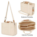 Multi-Pocket Diaper Bag Tote With Crossbody Strap