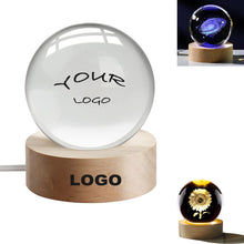 3D Cartoon Crystal Ball Colorful Night Light