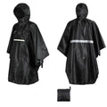 Hooded Rain Poncho Unisex Long Raincoat