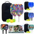 Fiberglass Pickleball Paddle Set With Carry Bag and 4 Balls