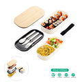 Double-Layer Lunch Box With Bamboo Lid