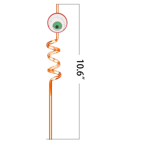 10Inch Hard Reusable Plastic Halloween Straws