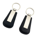 Black Leather Business Keychain
