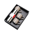 Double-Wall Stainless Steel Vacuum Flask Gift Set W/3 Lids