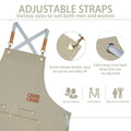 Adjustable Cross Back Waterproof Canvas Apron