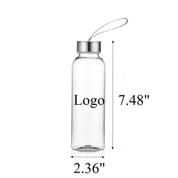 13.5oz Plastic Water Bottle with Stainless Steel Lid