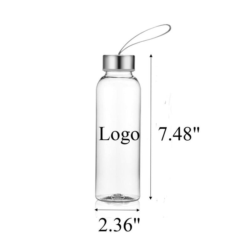 13.5oz Plastic Water Bottle with Stainless Steel Lid