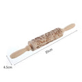 Christmas Embossed Wooden Rolling Pin For Baking Cookies