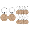 Custom Circular Wooden Keychain