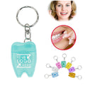 Portable Mini 15M Tooth Shape Dental Floss With Keychain