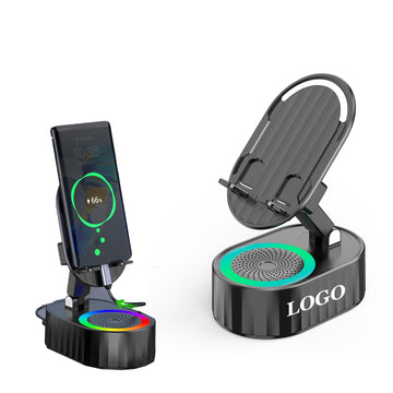 Cell Phone Stand With Wireless Bluetooth Speaker
