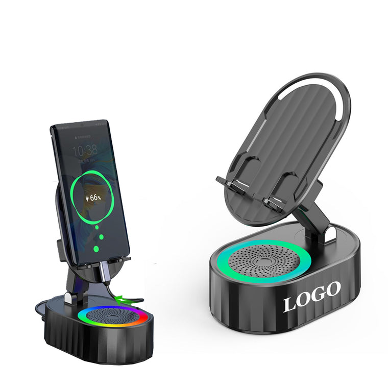 Cell Phone Stand With Wireless Bluetooth Speaker