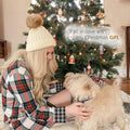 Winter Warm Knitted Beanie Hat With Faux Fur Pom
