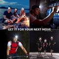 Led Rechargeable Waterproof Headlamp With Red Light