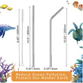 Stainless Steel Straws With Cleaning Brush