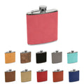 6 Oz Stainless Steel Flask With Faux Leather
