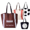 Canvas Bag With Rugby Pattern