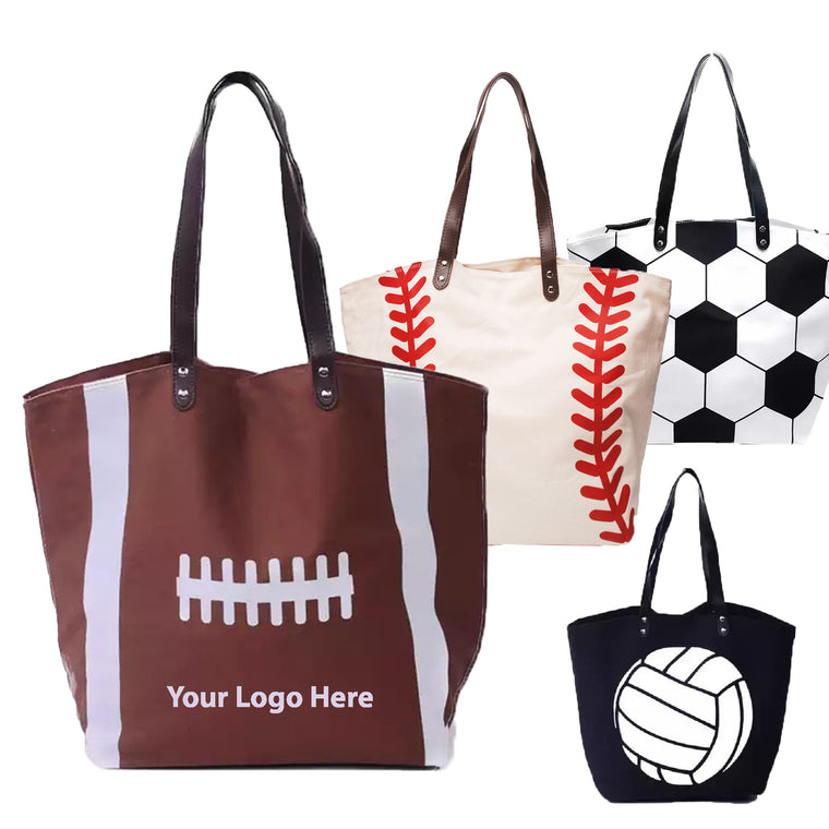 Canvas Bag With Rugby Pattern