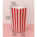 Red White Striped Classic Popcorn Containers