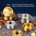 Korean Ramen Cooking Pot with Lid and Double Handle