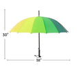 38'' Colorful Umbrella 16 Ribs With Waterproof Cover
